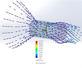 ANSYS Fluent CFD model showing airflow and thermal plume analysis for kitchen chimney verification